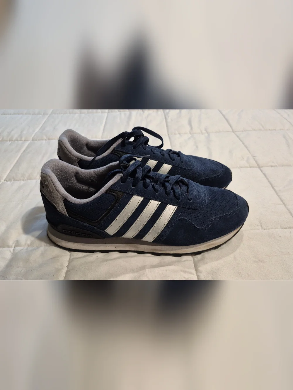 adidas Navy and White Classic Runner Sneakers